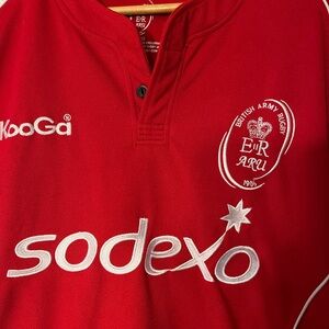 Red British Army Rugby Shirt large 2010 large